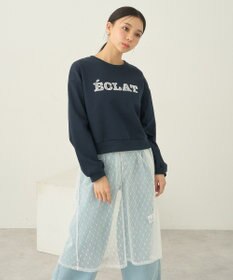 earth music&ecology ＳＥＴ２点レースロゴプルオーバー＋チュールワンピ