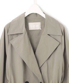 ICB L 【撥水加工】メモリーストレッチタフタ トレンチコート