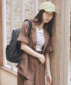 earth music&ecology 【セットアップ対応】リネンライクダブルジャケット