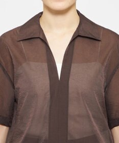 uncrave シアー オーガンジー ショート シャツ