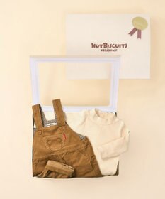 MIKI HOUSE HOT BISCUITS コーデュロイオーバーオール＆Tシャツギフトセット【BOX付き】