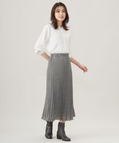 J.PRESS LADIES 【洗える】ヌーディスバックサテン ピンタック ブラウス