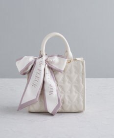 Maison de FLEUR スカーフ付リボンキルティング2Wayバッグ