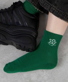 WEGO 底パイル刺繍デザインソックス（丈14㎝）