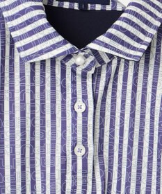 23区GOLF 【WOMEN】ロゴレイヤーストライプシャツ