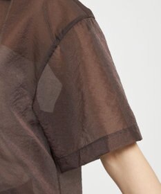 uncrave シアー オーガンジー ショート シャツ