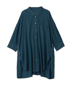 YECCA VECCA リブMIXシアーオーバーシャツ