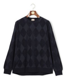 J.PRESS MEN アーガイルワントーンリンクス ロングスリーブ Tシャツ