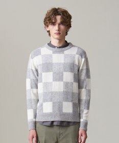 J.PRESS MEN 【Cash Lamb’s Wool】クレイジーパターンニット / クルー