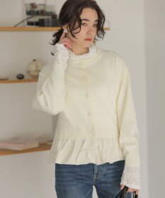 組曲 【WEB限定】フラワーチュールタートルネック カットソー