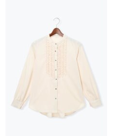 Te chichi フロントフリルバイカラーブラウス