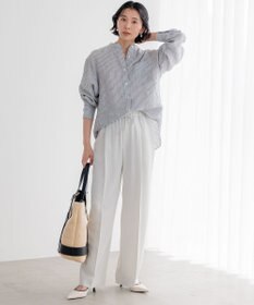 23区 【新色追加/洗える】ストレッチジョーゼット ワイドパンツ