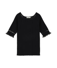 earth music&ecology ポイントシアーフリルニットプルオーバー