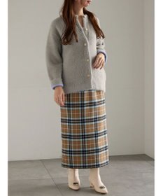 Te chichi ダブルフェイスフェザーカーディガン