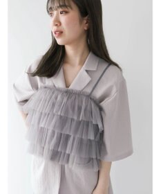 Green Parks ・ＥＬＥＮＣＡＲＥ　ＤＵＥ　２ｗａｙラメチュールフリルキャミ