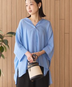 AMERICAN HOLIC 【接触冷感】Ｖネックシアー半袖ＢＩＧシャツ