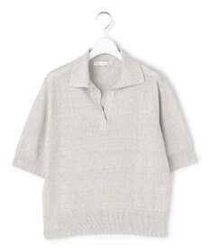 23区 【先行予約】ピュアリネン スキッパー ポロニット