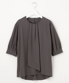 自由区 L 【洗える】ハイツイストポンチアシンメトリー カットソー