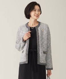 J.PRESS LADIES 【WEB限定カラーあり・洗える】TWEED ニット ジャケット