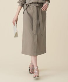 自由区 L ブラッシュドコットンサテンナロー スカート