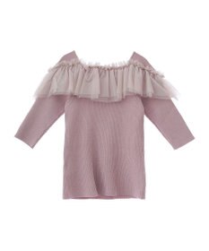 earth music&ecology デコルテチュールニットプルオーバー