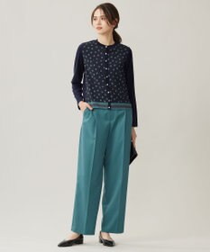 自由区 L 【カタログ掲載・洗える】TWラチネストレッチワイド パンツ