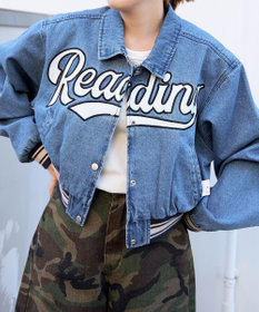 WEGO スタジアムロゴデニムショートスタジャン