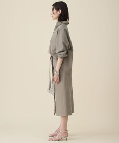 自由区 L ブラッシュドコットンサテンナロー スカート