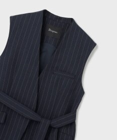 GRACE CONTINENTAL ストライプノーカラージレ