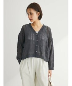 Green Parks インド綿　レース編みカーディガン