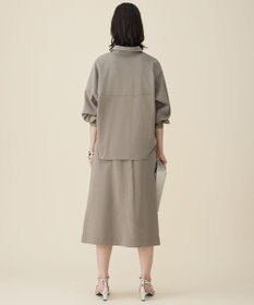 自由区 L ブラッシュドコットンサテンナロー スカート