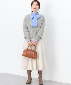 組曲 L 【加藤ローサさん着用 / 前後着用可】コットンタッチシャーティング刺繍入り ブラウス