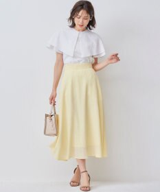 組曲 L サッカーストレッチ 襟付きブラウス