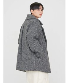 AMERICAN HOLIC ツイードライクコクーンミディコート