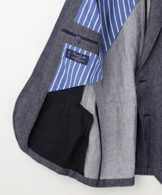 JOSEPH ABBOUD 【JAPANファブリック/セットアップ/清涼】LINEN DENIM ジャケット