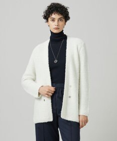 ICB L 【洗える】ペーパーモールブレンド ニットジャケット