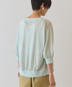 AMERICAN HOLIC 5分袖シアーVネックニットカーディガン