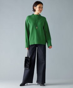 自由区 【洗える】365DENIMワイドストレート パンツ