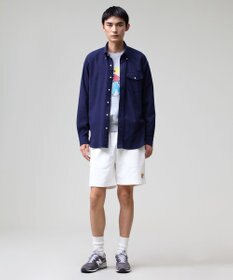 J.PRESS MEN 【J.PRESS ORIGINALS】【UNISEX】Cotton Silk Yarn Dyed Twill B.D. Shirts / Baggy-Fit