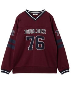 WEGO ナンバリングライン切り替えスウェット