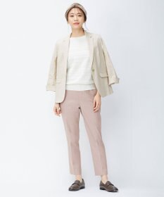 J.PRESS LADIES 【洗える・撥水・防汚】コットンFITTYシャーク テーパード パンツ