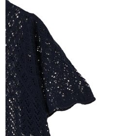 earth music&ecology 裾レース透かしニットプルオーバー