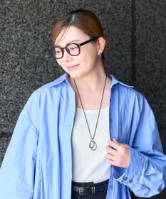 Phoebe 【限定セット】アーバンクロストップコードネックレス×ワンタッチワイドフープミニピアス