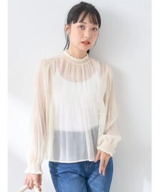 earth music&ecology マジョリカプリーツシアープルオーバー