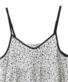 earth music&ecology 切替パイピングフラワーキャミワンピース