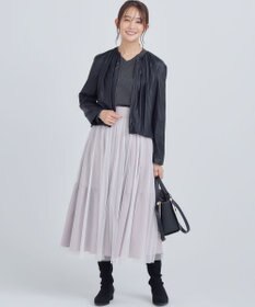 組曲 L レザーライクライト ブルゾン