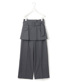 ICB L 【接触冷感・UVケア・撥水・洗える】LooseWeave  スカートレイヤードワイドパンツ