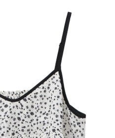 earth music&ecology 切替パイピングフラワーキャミワンピース