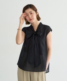 YECCA VECCA シアーボウタイブラウス