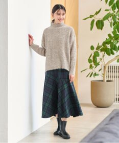 ANY 【ウエストゴム・洗える】タータンマーメイドスカート